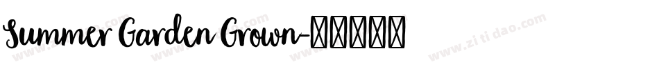 Summer Garden Grown字体转换
